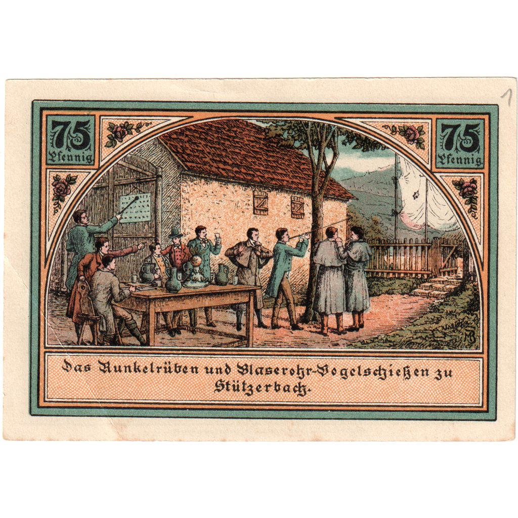 Germany, Stützerbach, 75 Pfennig, UNC(63)
