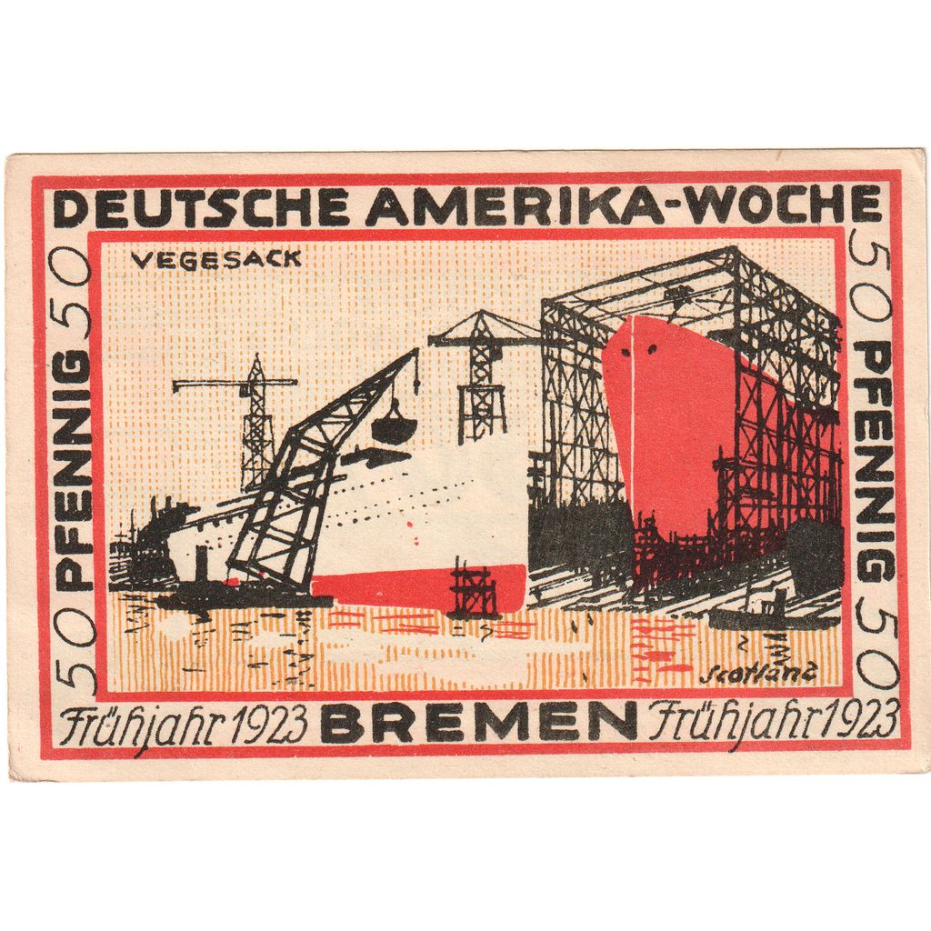 Germania, Bremen, 50 Pfennig, SPL