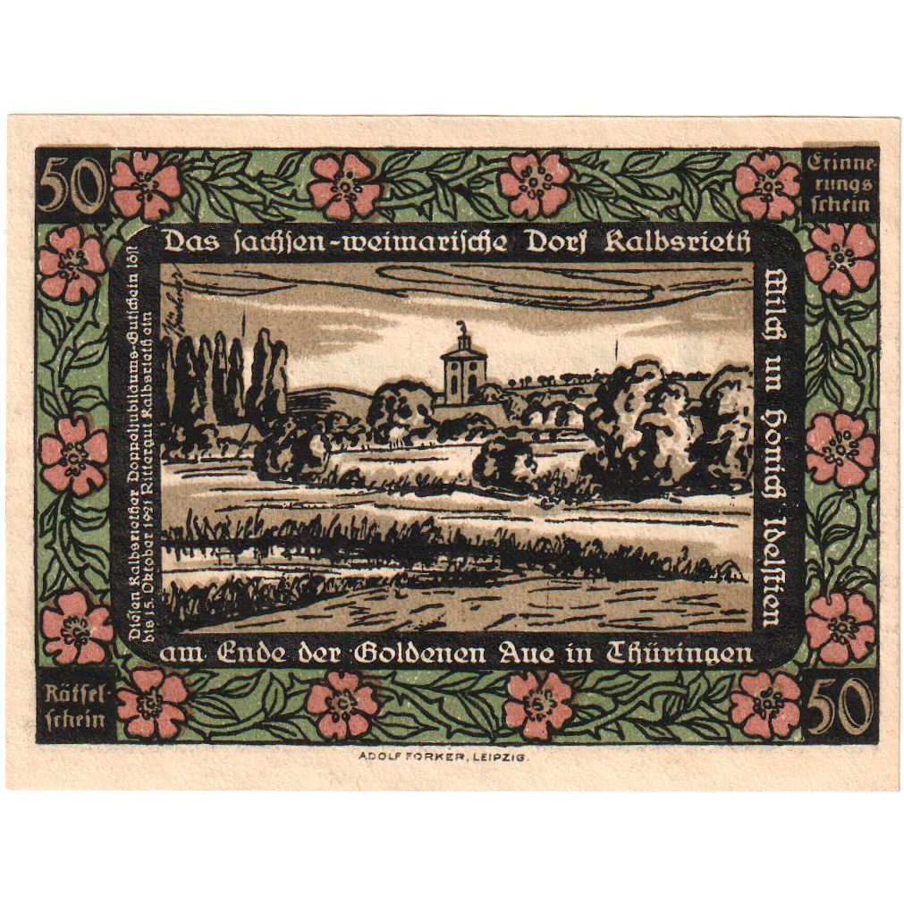 Deutschland, Kalbsreith, 50 Pfennig, 1921-10-15, UNZ-