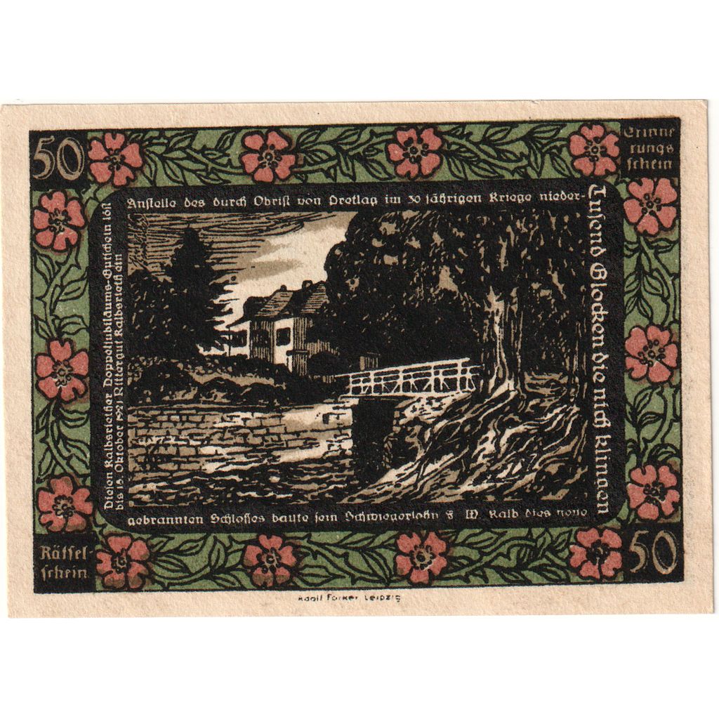 Deutschland, Kalbsrieth, 50 Pfennig, 1921-10-15, UNZ-