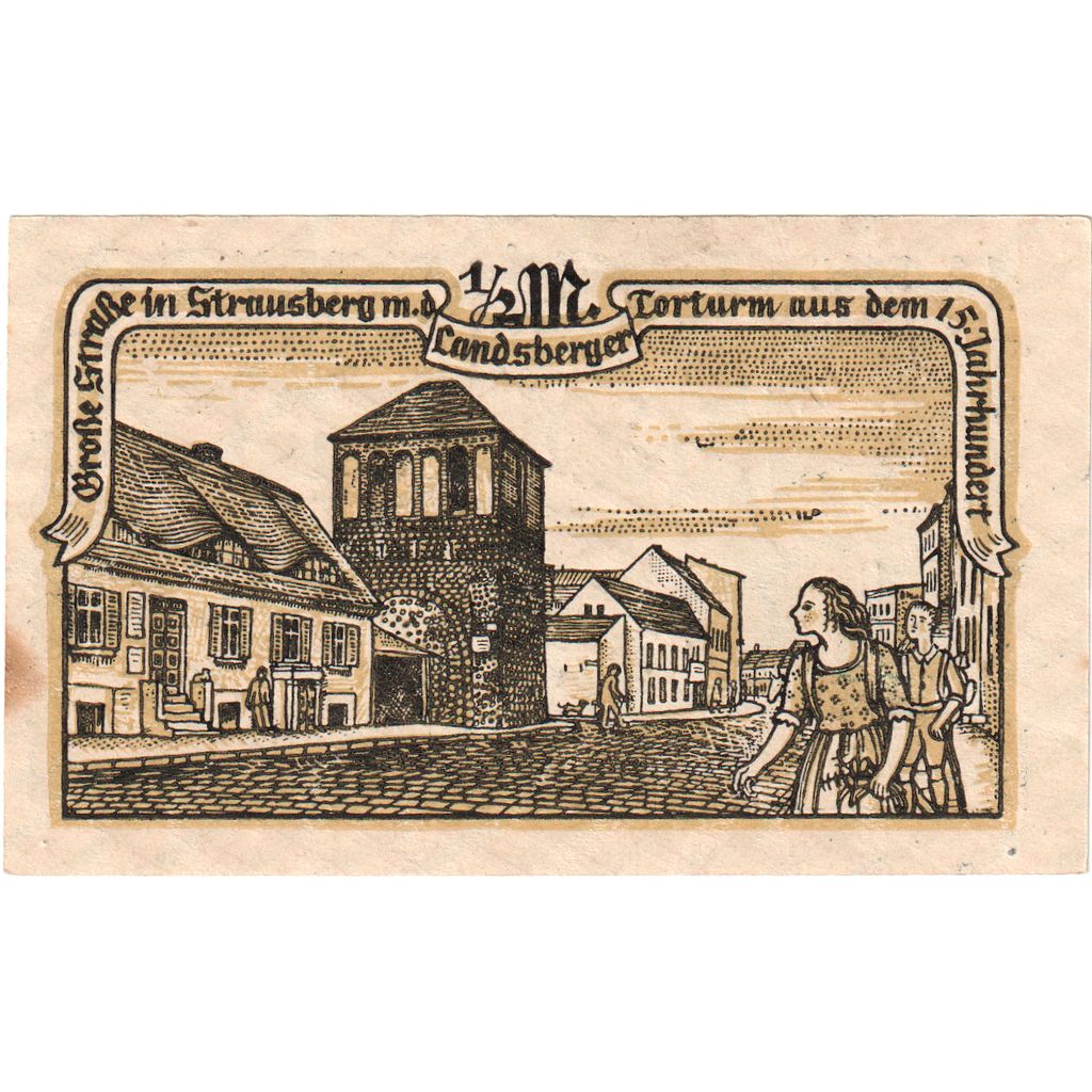 Germania, Strausberg, 1/2 Mark, 1921-09-01, SPL