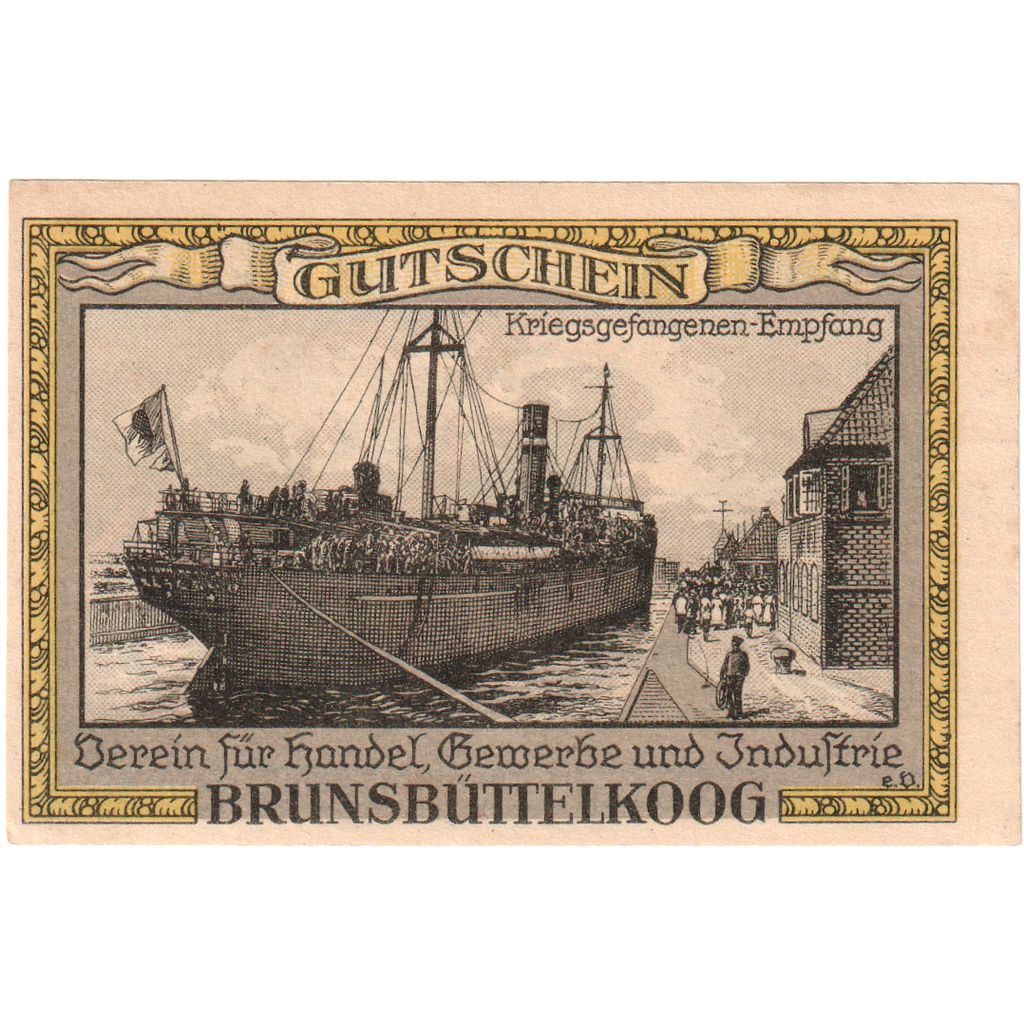 Germania, Brunsbüttelkoog, 75 Pfennig, 1922-01-31, SPL