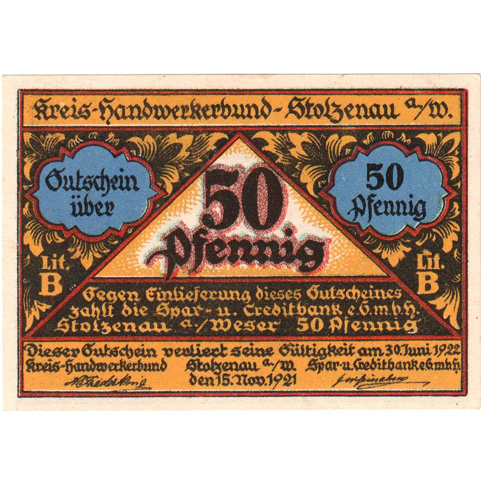 Duitsland, Stolzenau a.d Weser, 50 Pfennig, 1922-06-30, SPL