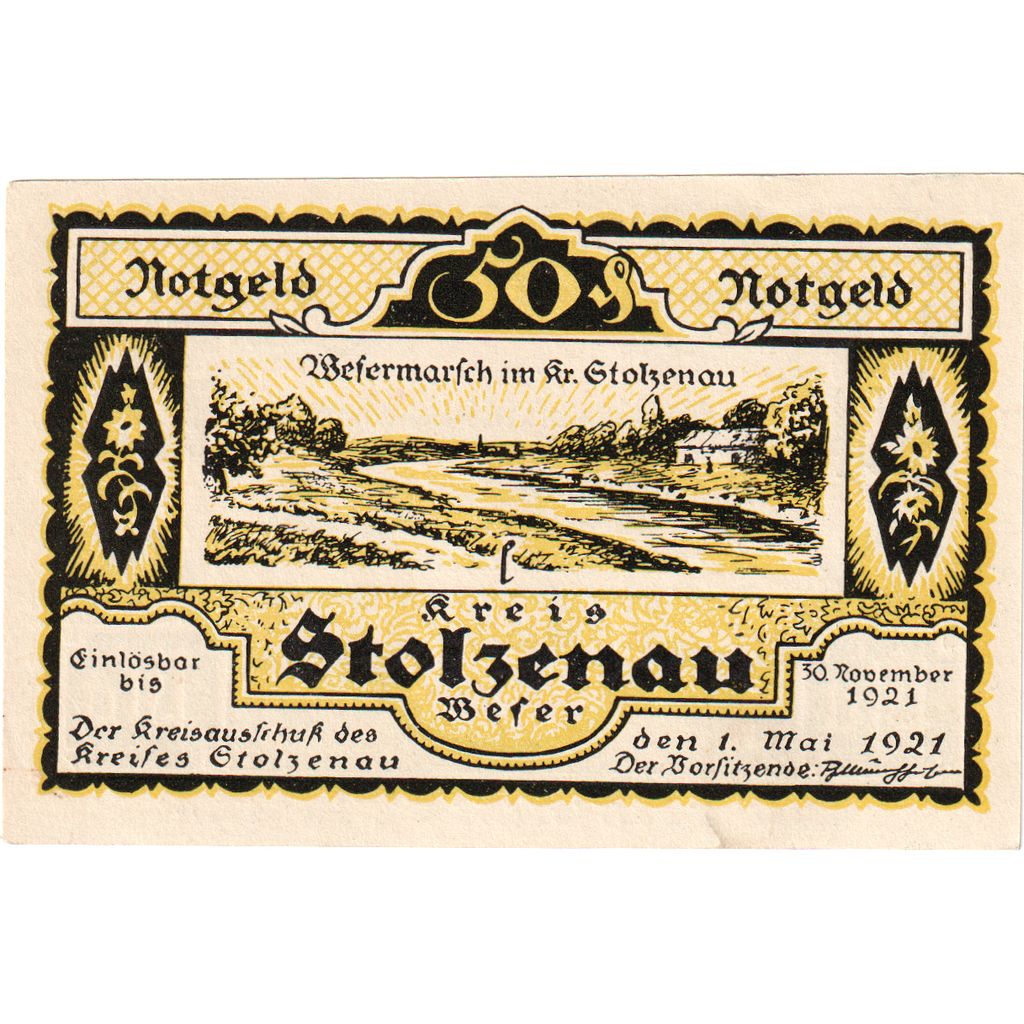 Deutschland, Stolzenau a.d Weser, 50 Pfennig, 1921-11-30, UNZ-