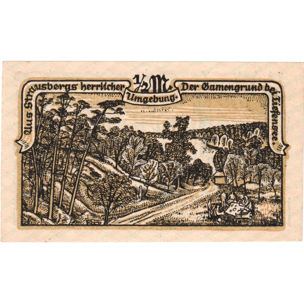 Alemania, Strausberg, 1/2 Mark, 1921-09-01, SC