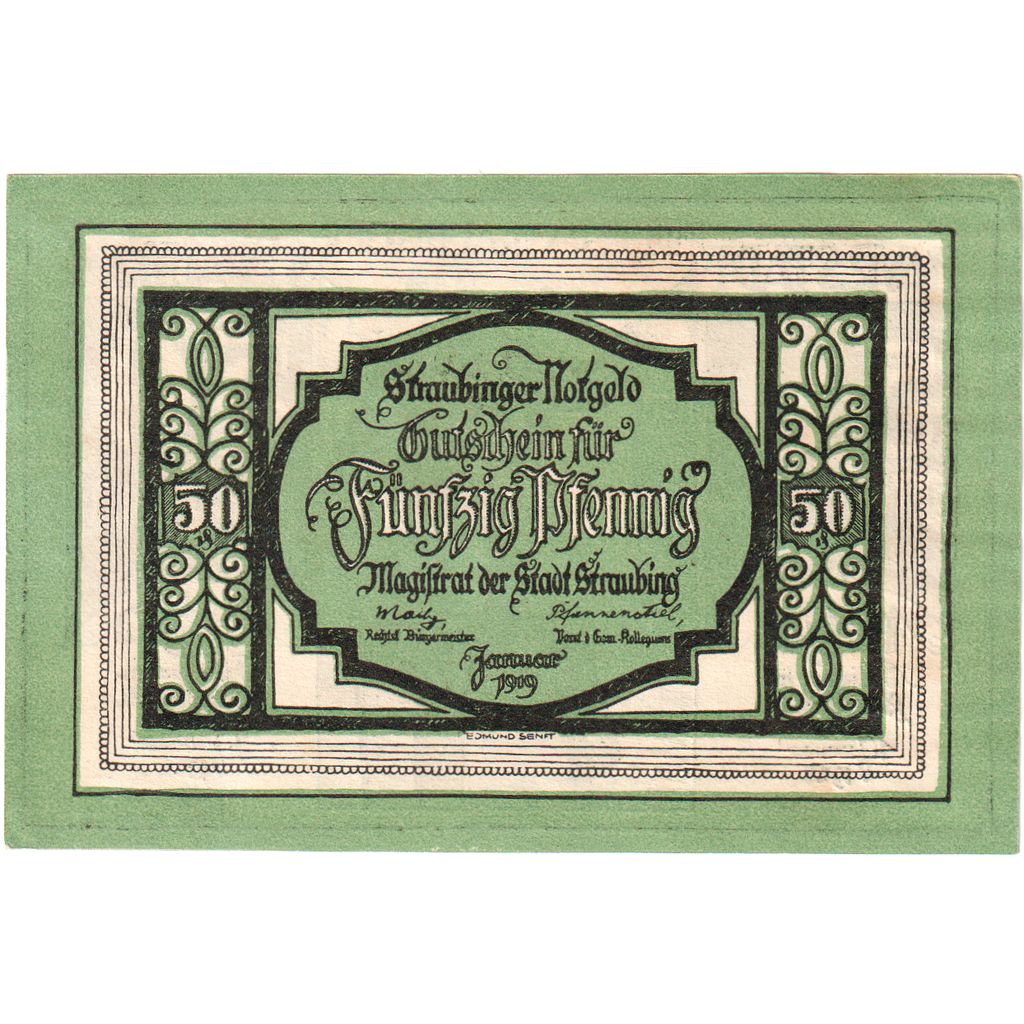 Germania, Straubing, 50 Pfennig, 1922-01-01, SPL
