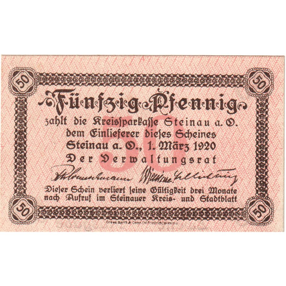 Alemania, Steinau, 50 Pfennig, 1920-03-01, SC