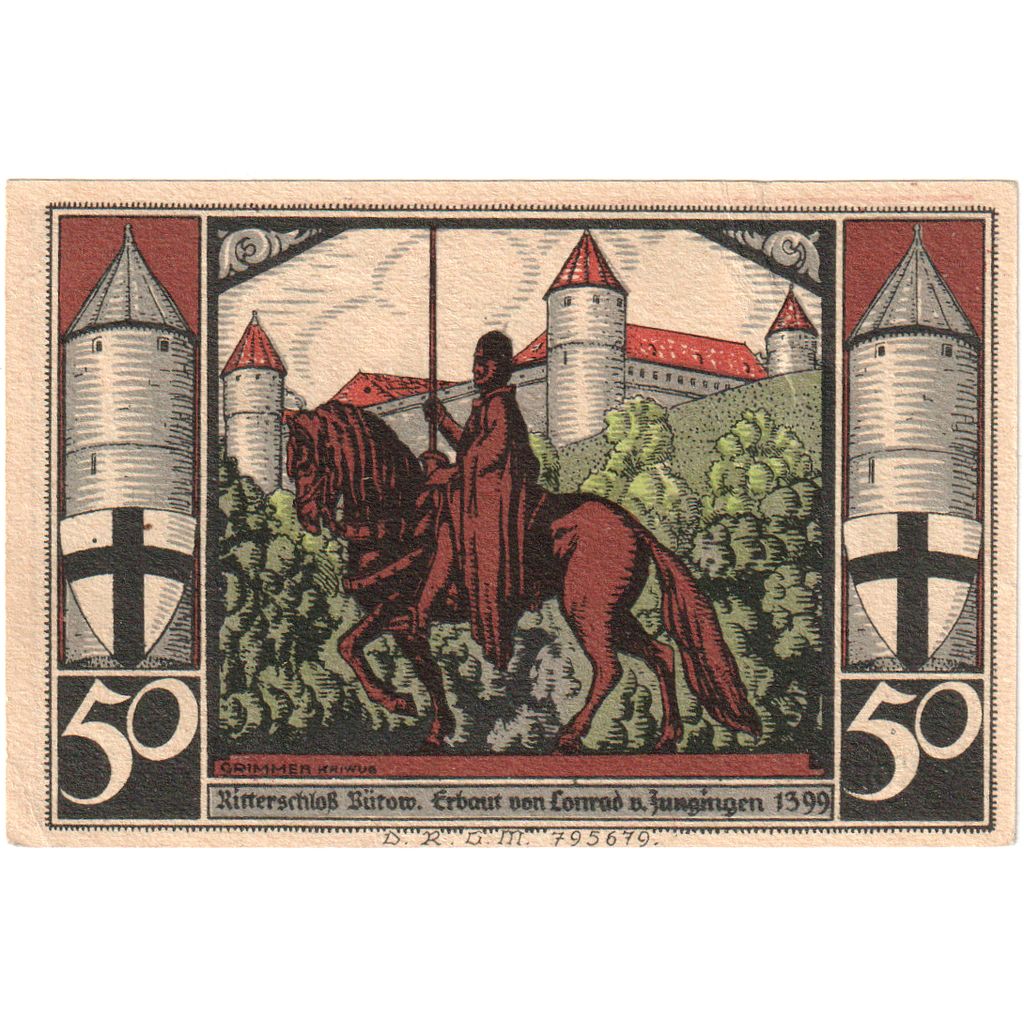 Germania, Bütow, 50 Pfennig, SPL