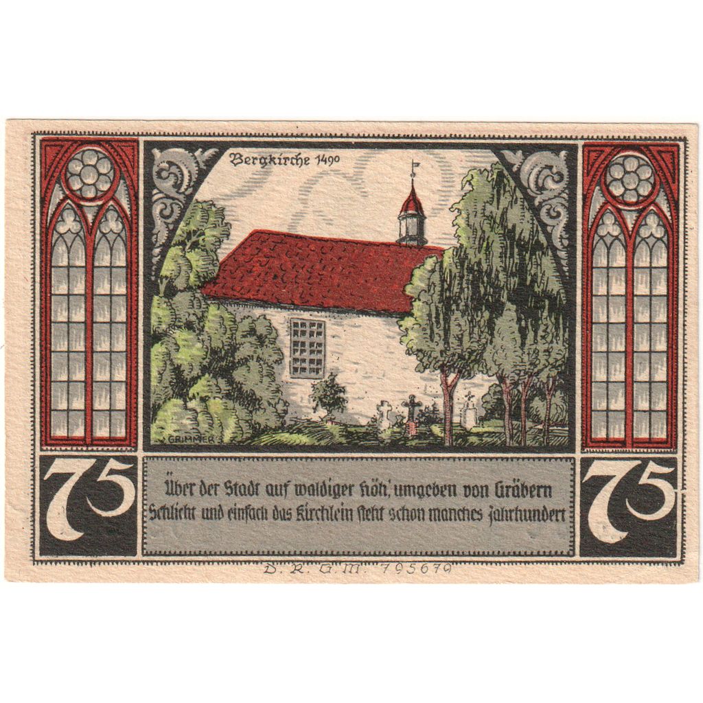 Germania, Bütow, 75 Pfennig, SPL