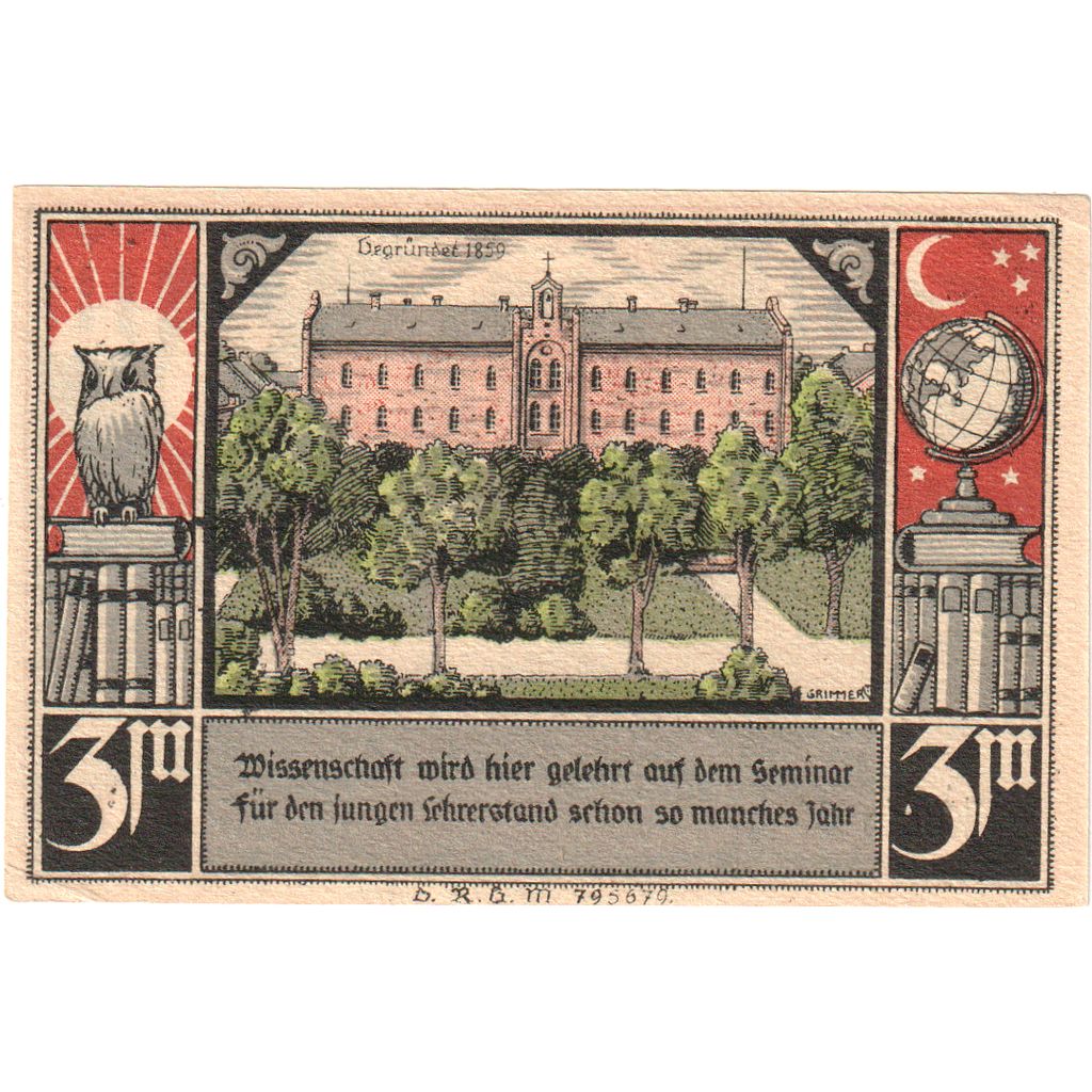 Germany, Bütow, 3 Mark, UNC(63)