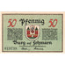 Germania, Burg auf Fehmarn, 50 Pfennig, SPL