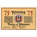 Germania, Burg auf Fehmarn, 75 Pfennig, SPL