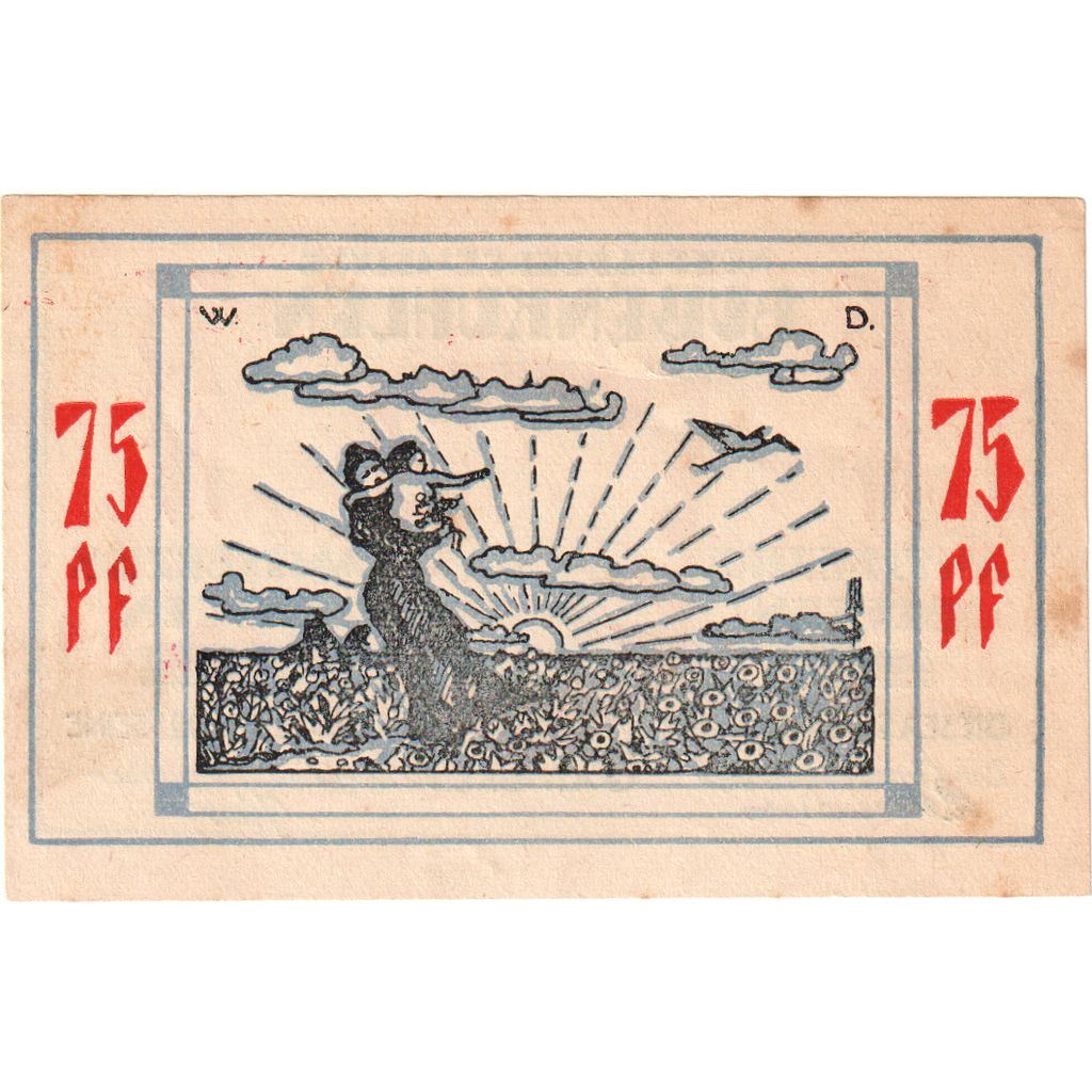 Alemania, Bullenkuhlen, 75 Pfennig, 1921-12-31, MBC