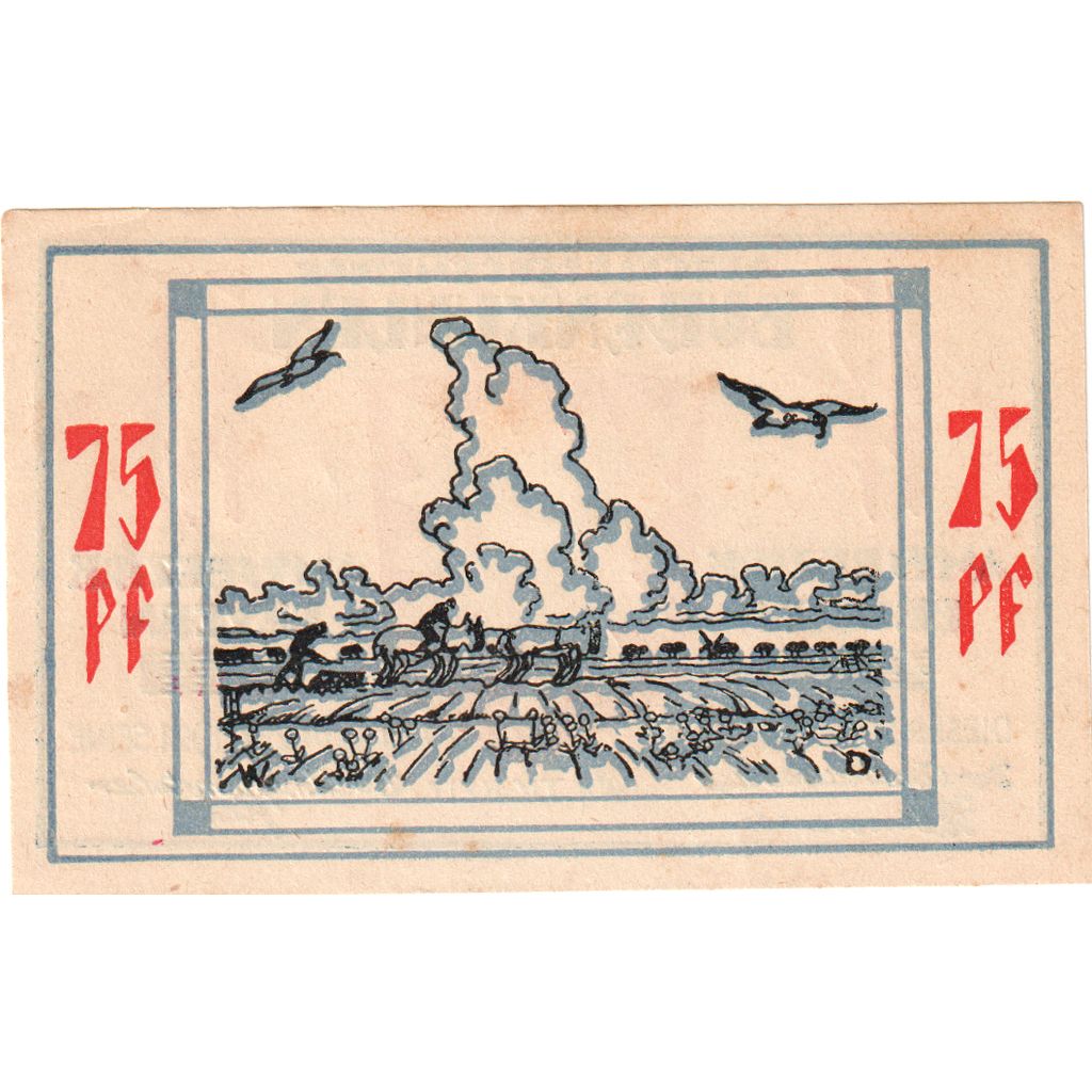 Germany, Bullenkuhlen, 75 Pfennig, 1921-12-31, AU(55-58)