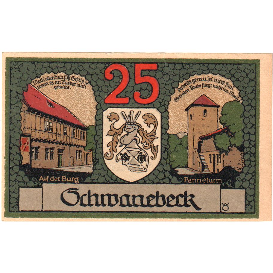 Alemania, Schwanebeck, 25 Pfennig, 1921-04-01, SC