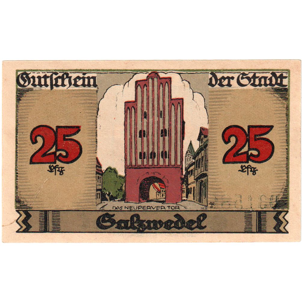 Alemania, Salzwedel, 25 Pfennig, 1921-12-15, SC
