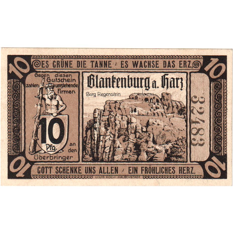 Alemania, Blankenburg, 10 Pfennig, 1920-10-15, SC