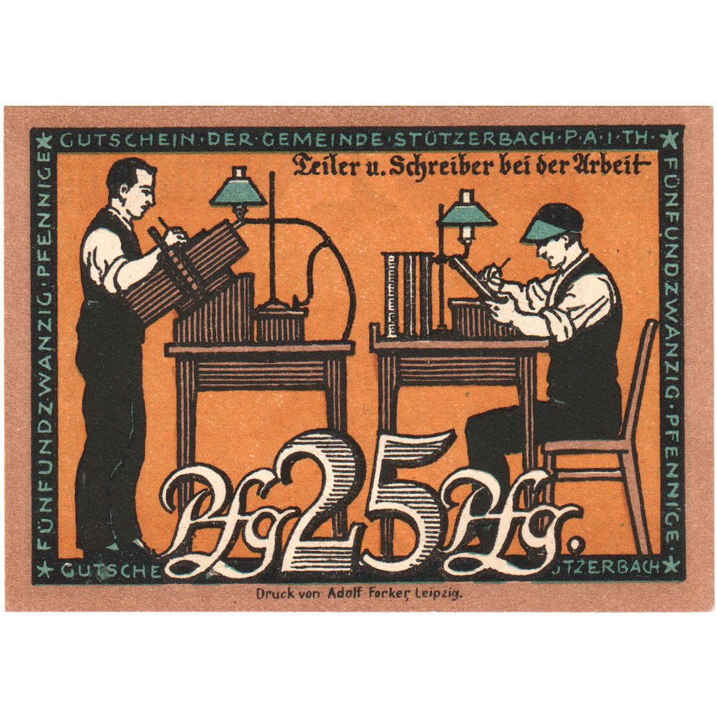 Duitsland, Stützerbach, 25 Pfennig, SPL