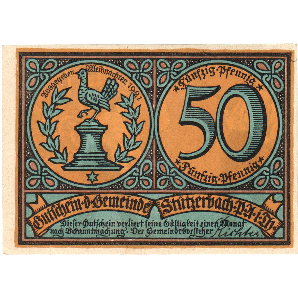 Duitsland, Stützerbach, 50 Pfennig, SPL