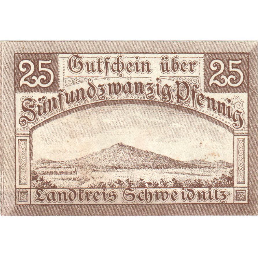 Alemanha, Schweidnitz, 25 Pfennig, 1920-09-25, UNC(63)
