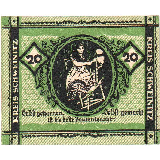 Germania, Schweinitz, 20 Pfennig, 1920-07-24, SPL