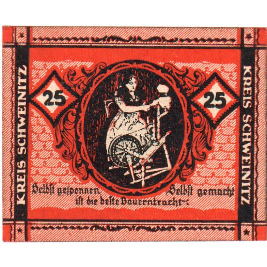 Germania, Schweinitz, 25 Pfennig, 1920-07-24, SPL
