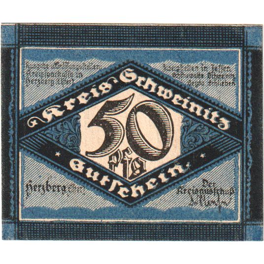 Germania, Schweinitz, 50 Pfennig, 1920-07-24, SPL