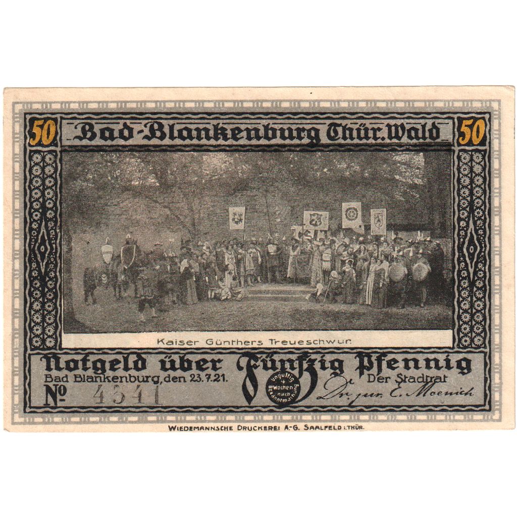 Alemania, Blankenburg, 50 Pfennig, 1921-07-23, SC