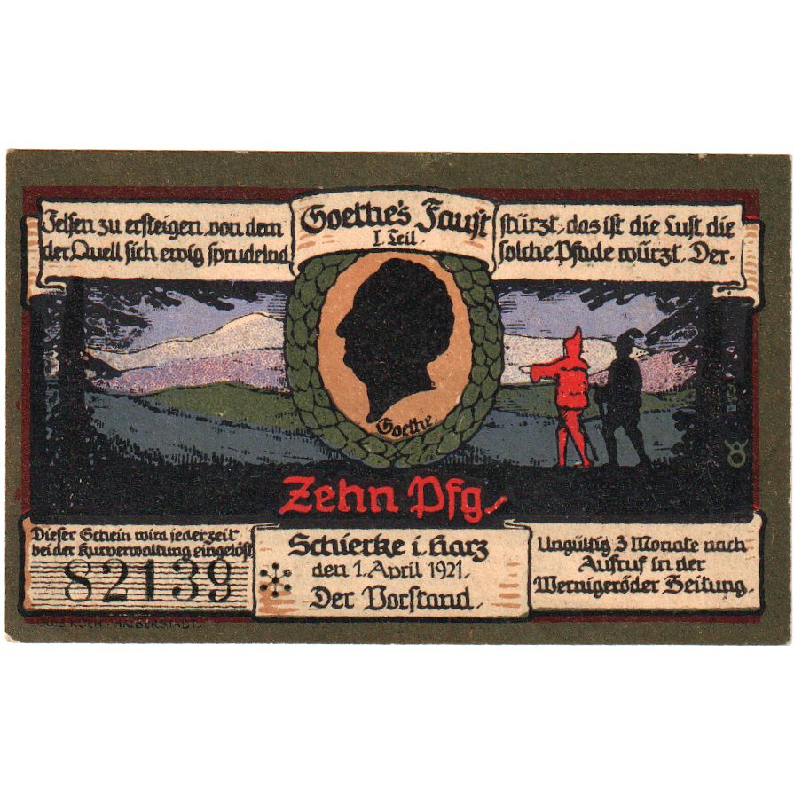 Alemania, Schierke, 10 Pfennig, 1921-04-01, SC
