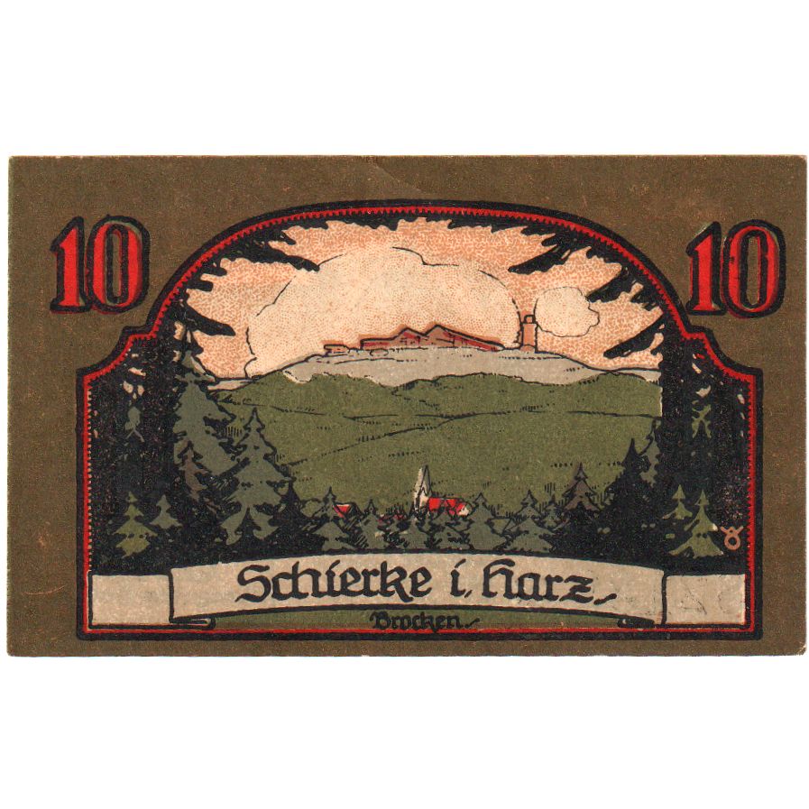 Alemania, Schierke, 10 Pfennig, 1921-04-01, SC