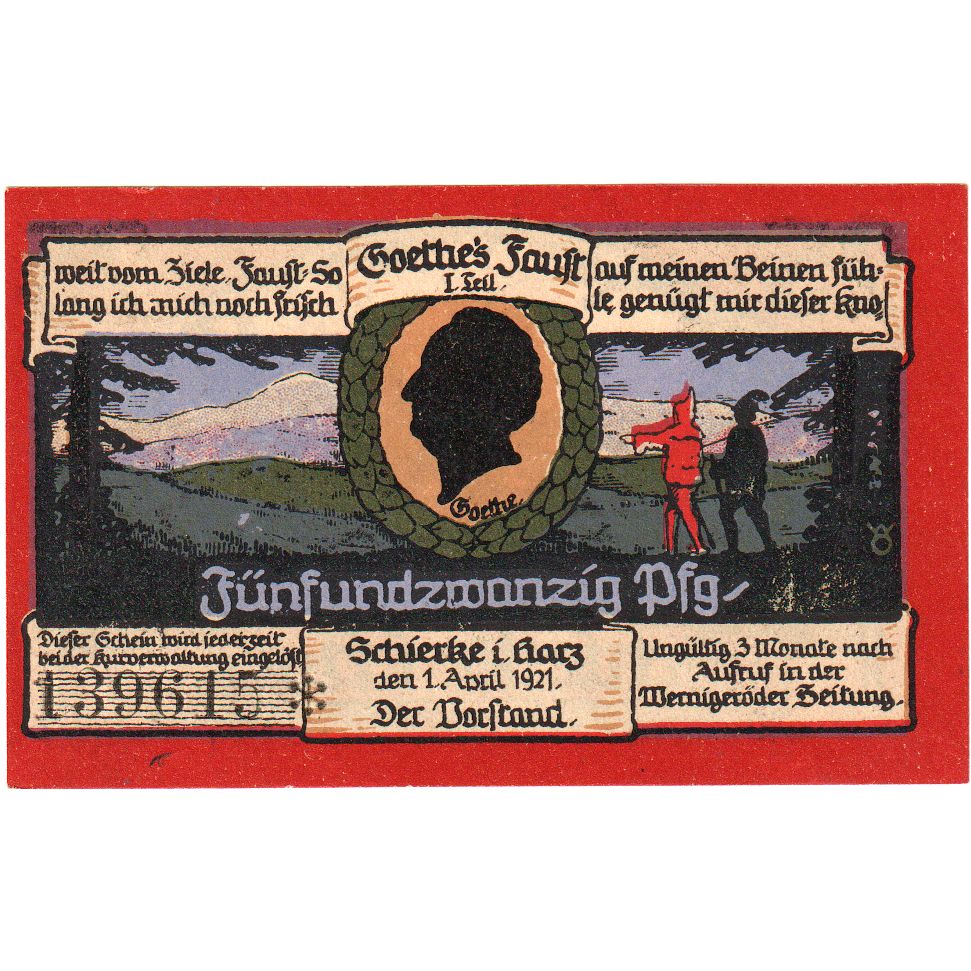 Alemania, Schierke, 25 Pfennig, 1921-04-01, SC