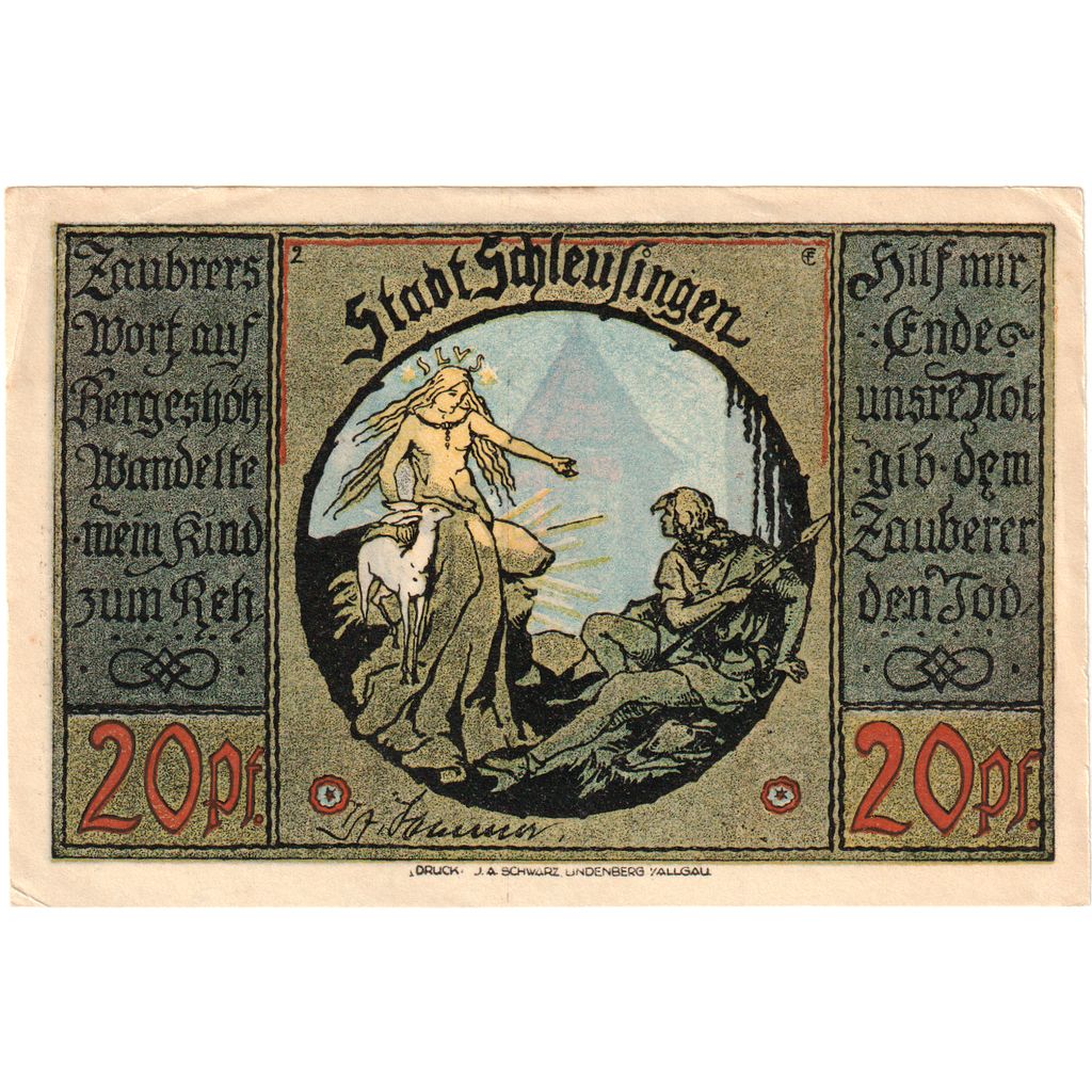 Alemania, Schleusingen, 20 Pfennig, MBC+