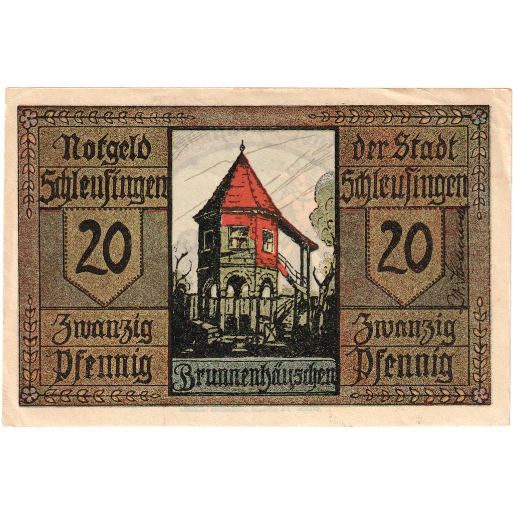 Alemania, Schleusingen, 20 Pfennig, MBC+
