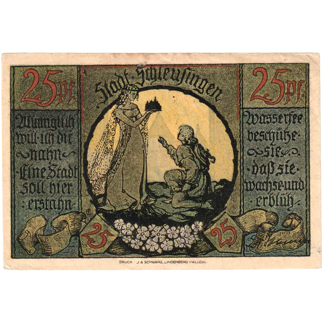 Niemcy, Schleusingen, 25 Pfennig, AU(50-53)