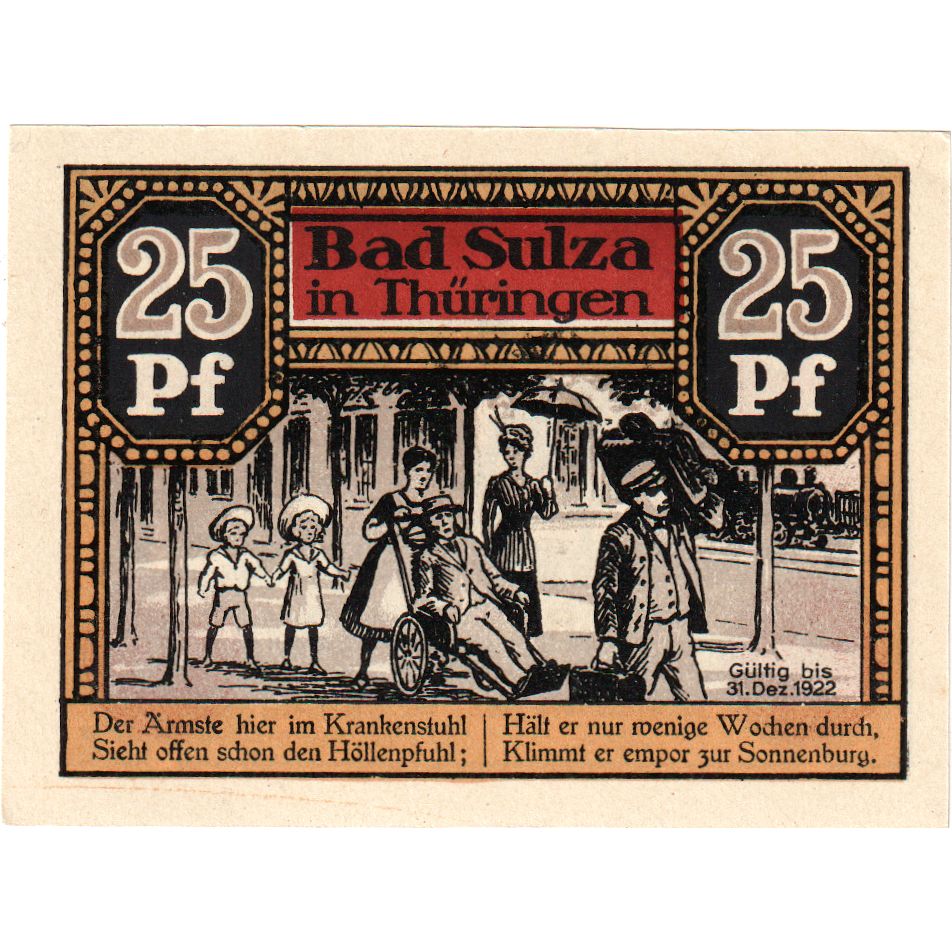 Allemagne, Bad Sulza, 25 Pfennig, 1922-12-31, SPL