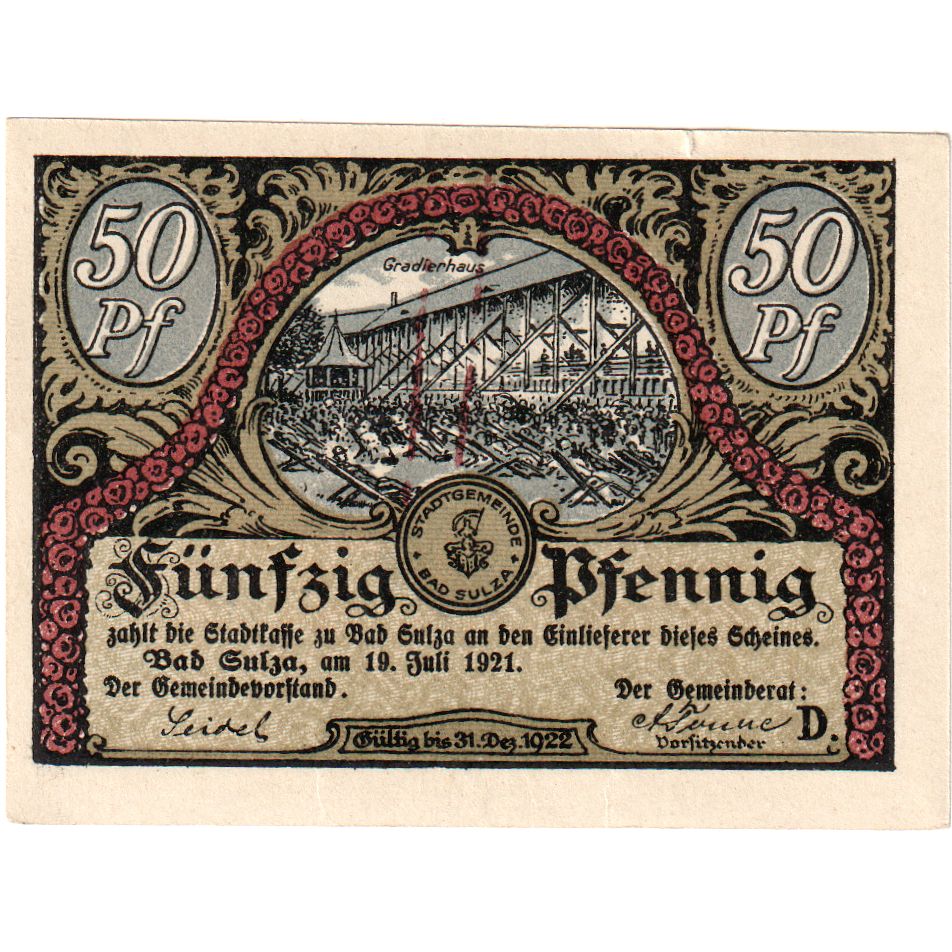 Alemania, Bad Sulza, 50 Pfennig, 1922-12-31, SC