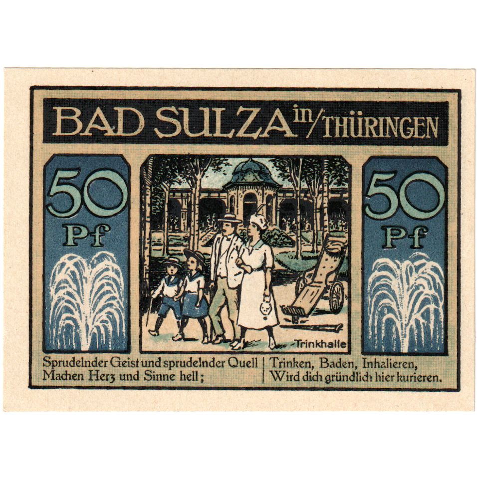 Allemagne, Bad Sulza, 50 Pfennig, 1922-12-31, SPL