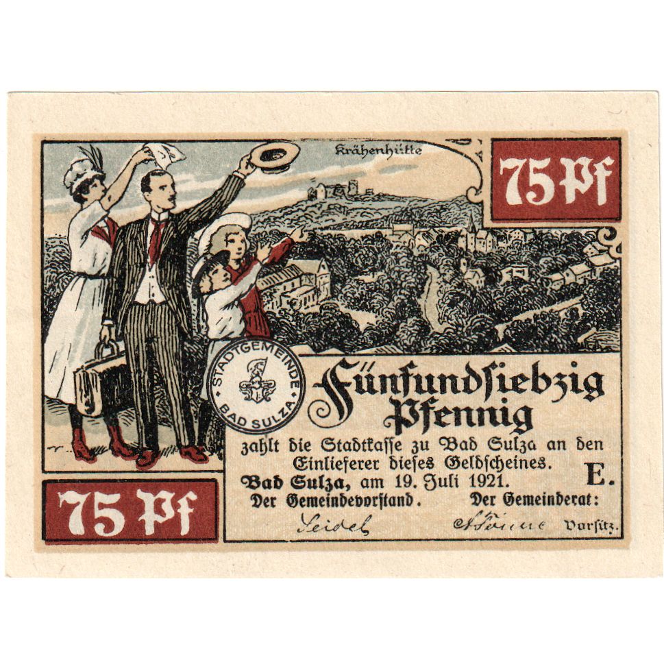 Alemania, Bad Sulza, 75 Pfennig, 1922-12-31, SC