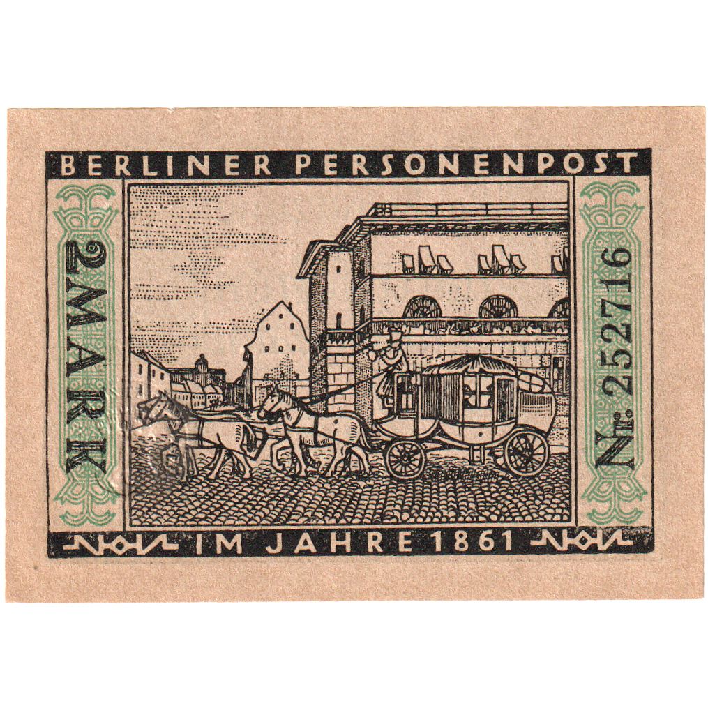 Alemania, Berlin, 2 Mark, 1921-09-09, SC
