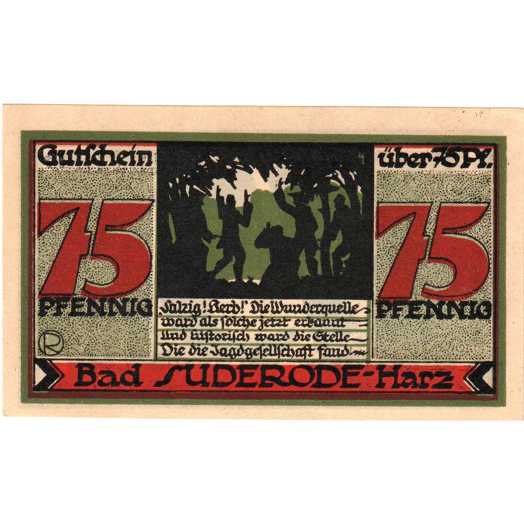 Germany, Suderode im Harz, 75 Pfennig, 1921-05-13, UNC(63)