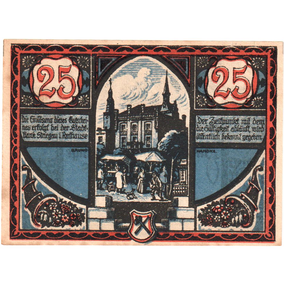 Alemania, Striegau, 25 Pfennig, 1920-10-01, EBC