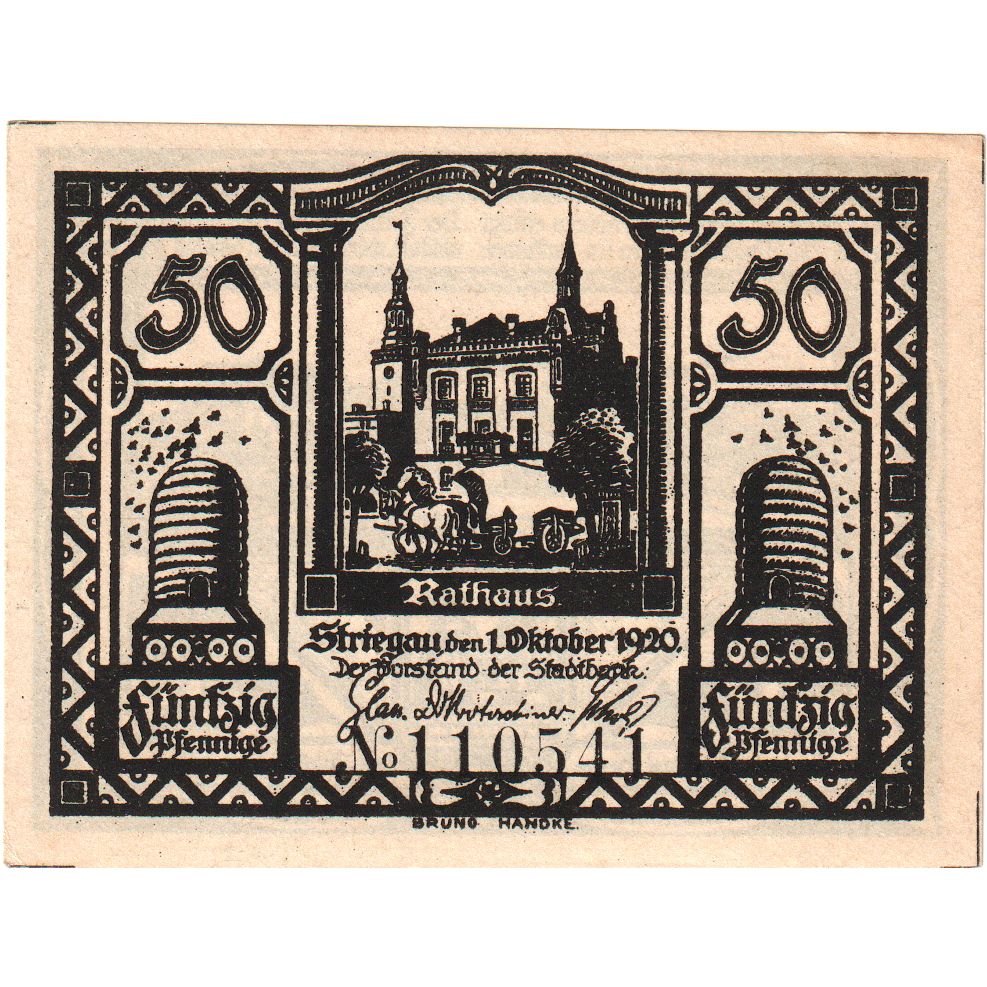 Alemania, Striegau, 50 Pfennig, 1920-10-01, SC