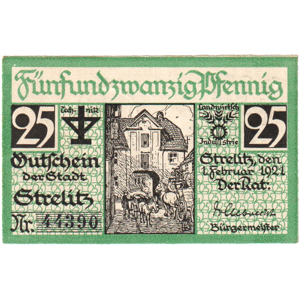 Alemania, Strelitz, 25 Pfennig, 1921-02-01, SC