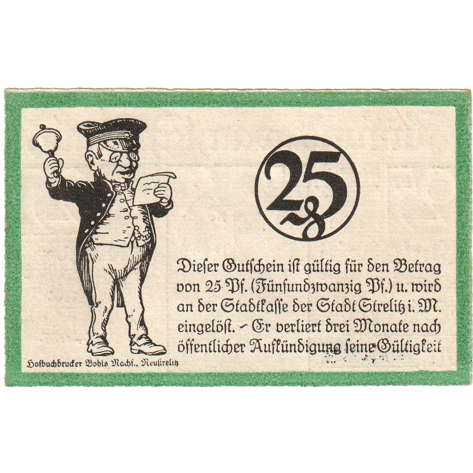 Alemania, Strelitz, 25 Pfennig, 1921-02-01, SC