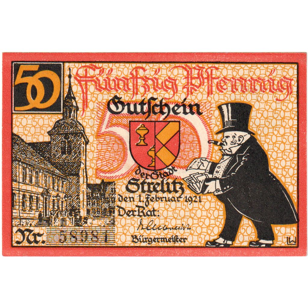 Alemania, Strelitz, 50 Pfennig, 1921-02-01, SC