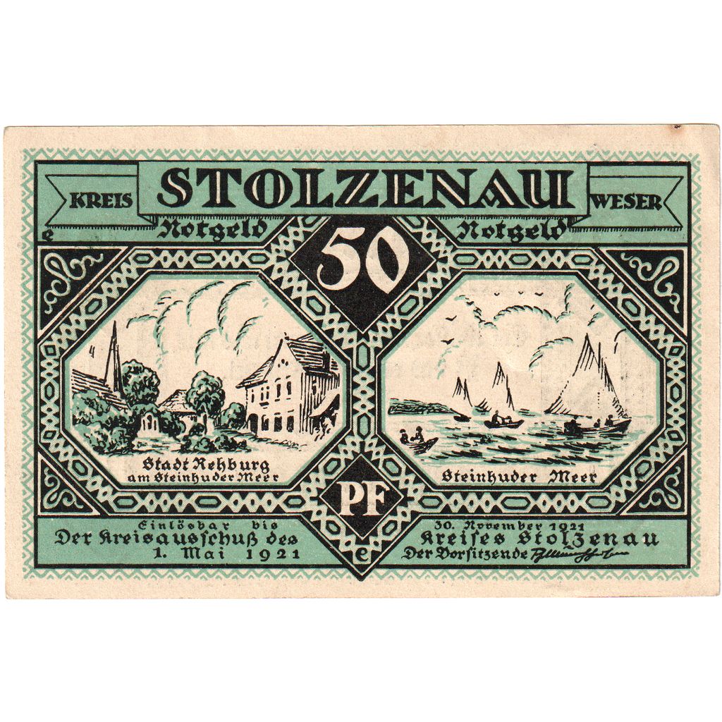 Alemania, Stolzenau, 50 Pfennig, 1921-11-30, EBC