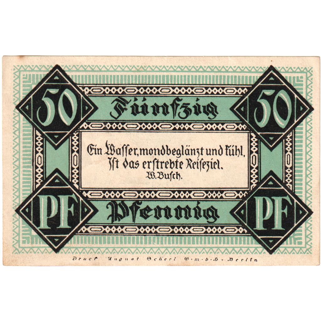 Alemania, Stolzenau, 50 Pfennig, 1921-11-30, EBC