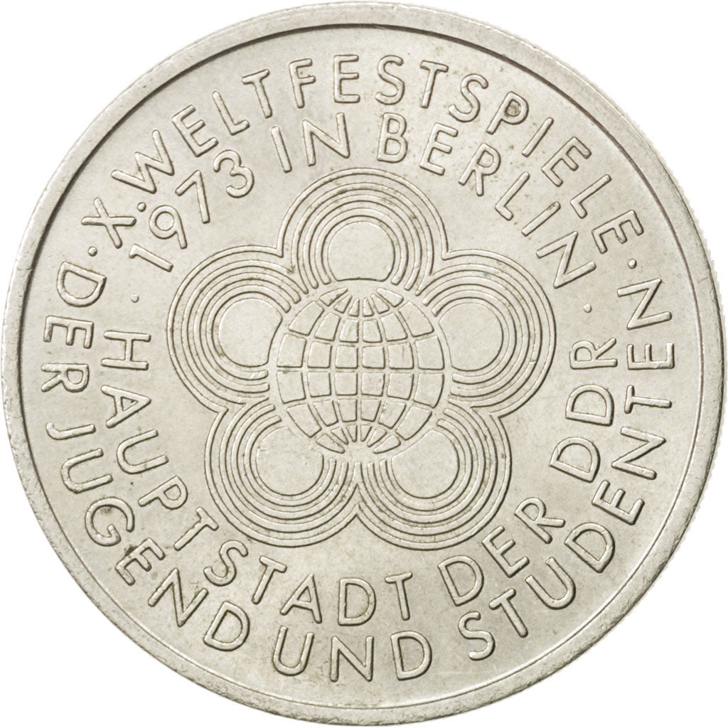 Coin, GERMAN-DEMOCRATIC REPUBLIC, 10 Mark, 1973, Berlin, AU(55-58)