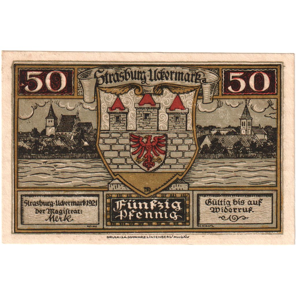 Duitsland, Strasburg, 50 Pfennig, SPL