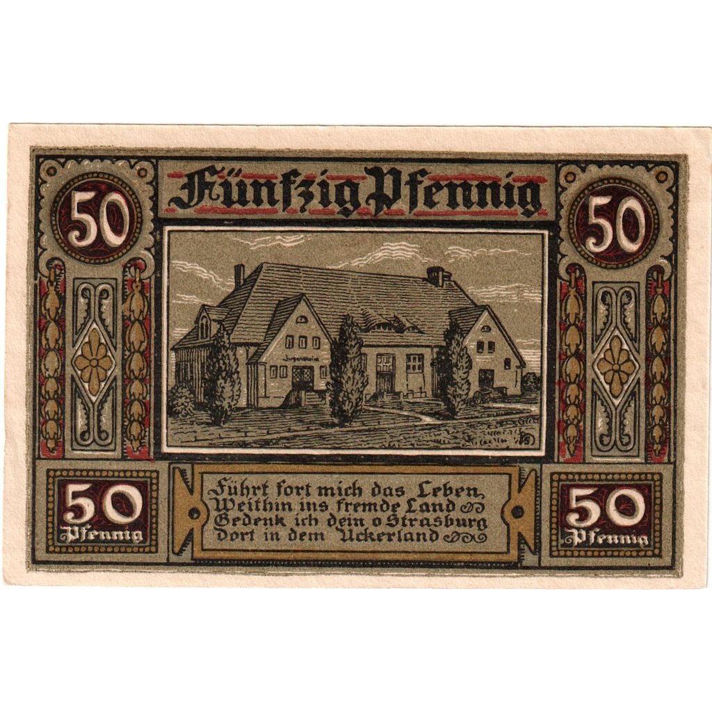 Duitsland, Strasburg, 50 Pfennig, SPL